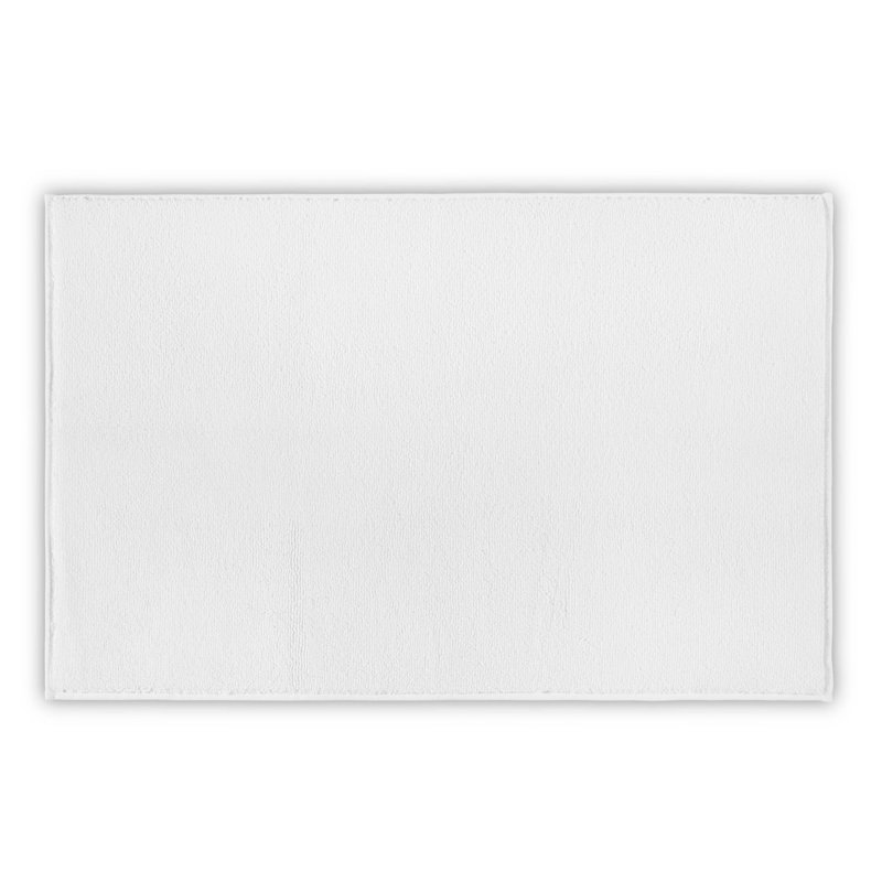Tapis de bain luxueux, 65% coton et 35% lyocell, 19,7 po x 31,1 po | Ultra-doux 35 oz / verge carrée | Lavable à la machine, entretien délicat | Couleur blanche élégante | Parfait pour la décoration de salle de bain et le confort sous les pieds