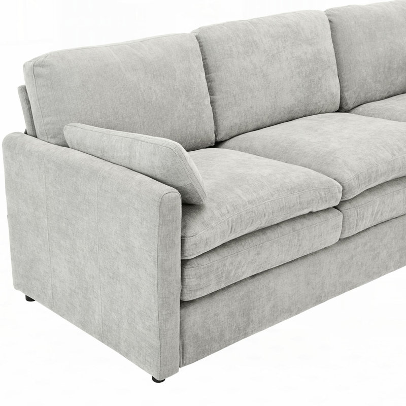 Fauteuil en chenille 31,9 po, Chenille beige