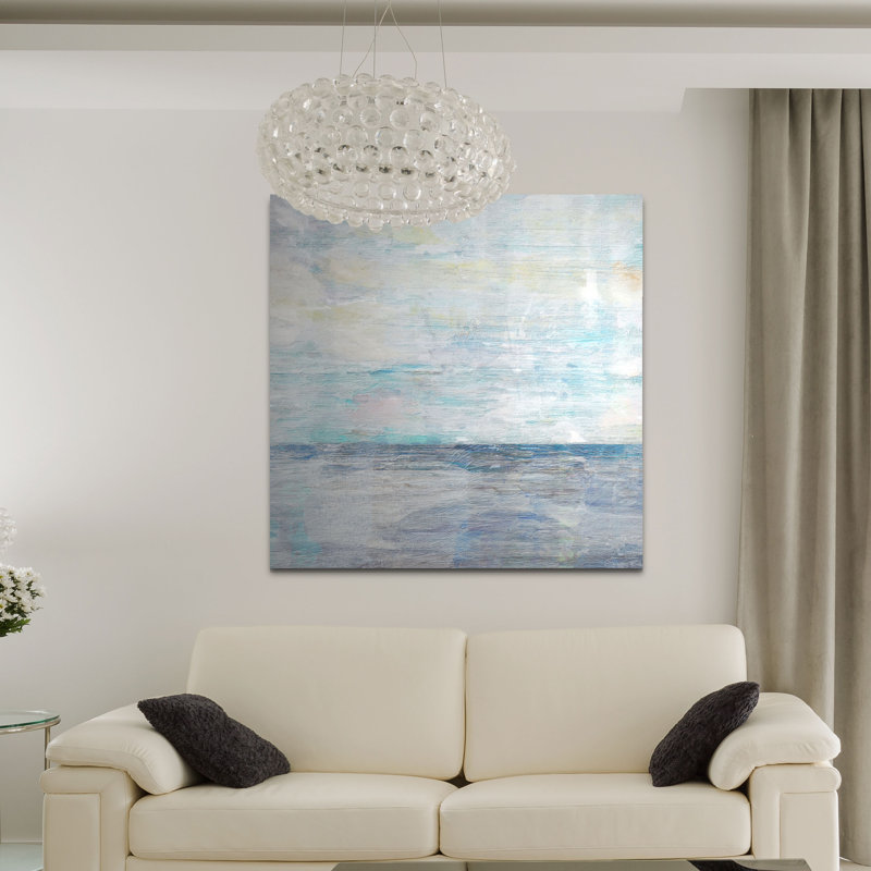 " Coastal Tile ", 40" H x 40" W x 1.5" D, Wrapped Canvas