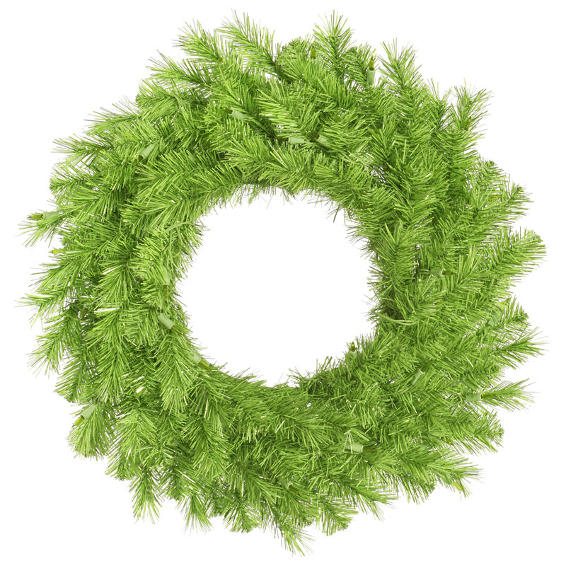 Couronne artificielle Bridger, H 30 po x l 30 po x P 3 po, Oui, Citron vert / Vert