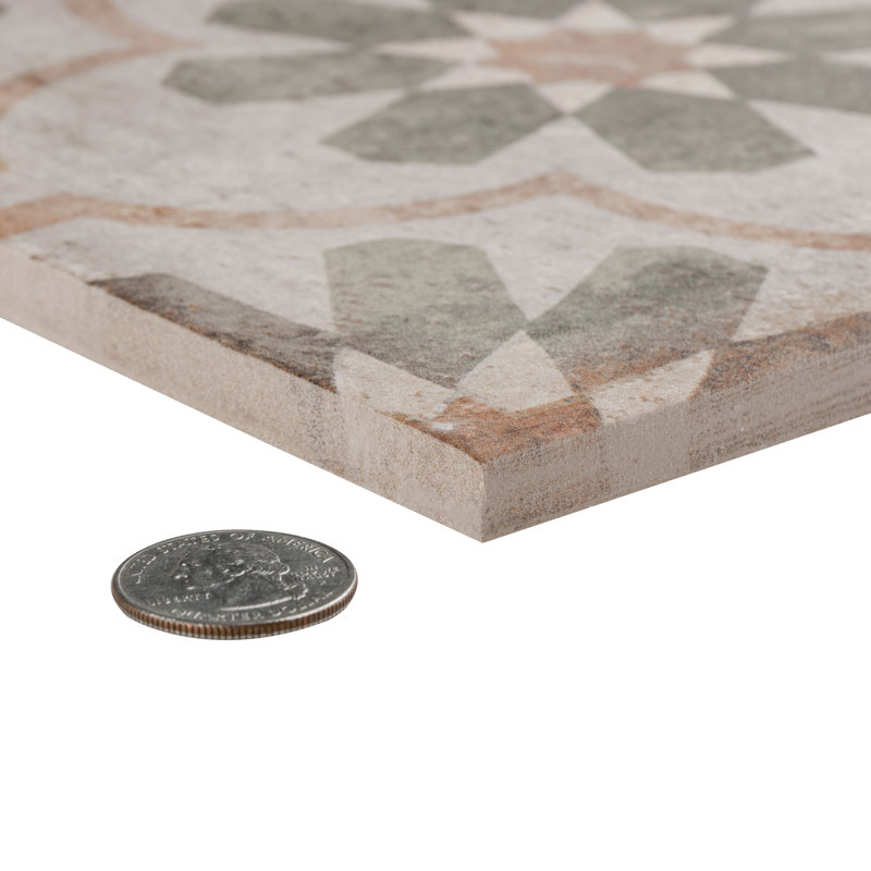 Carreau de porcelaine 9 po x 9 po D'anticatto Decor