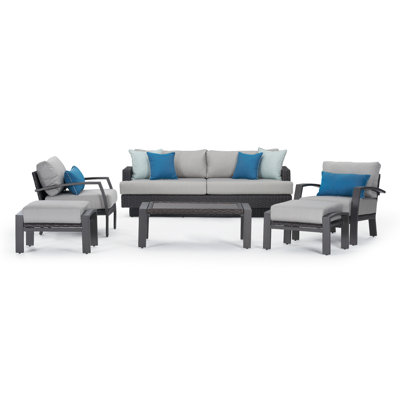 Midbury 6 Piece Sunbrella Outdoor Seating Set - Dove