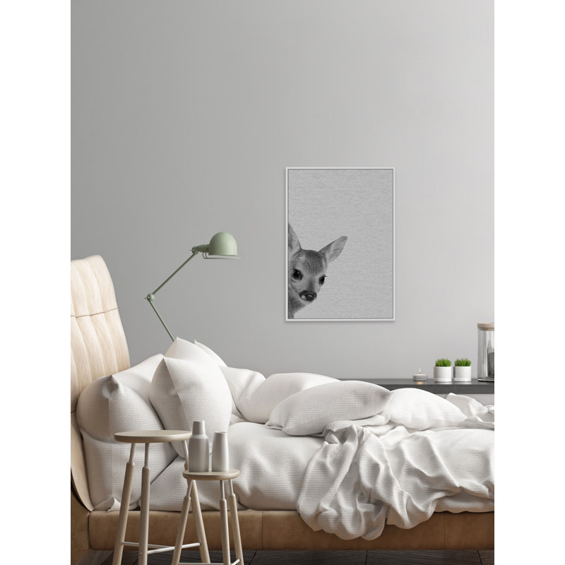 Fawn Surprise II - Drawing on Canvas, 91cm H x 61cm W