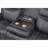Dark Gray Polish Microfiber Power Motion Sofa W/Drop Down Table