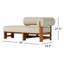 Malta Outdoor Teak Chaise Lounge