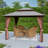 10 Ft. X 12 Ft. Aluminum Patio Gazebo with Double Steel Roof, Mosquito Netting, and Curtains