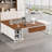 70.8-Inch Executive Desk With 55-Inch File Cabinet