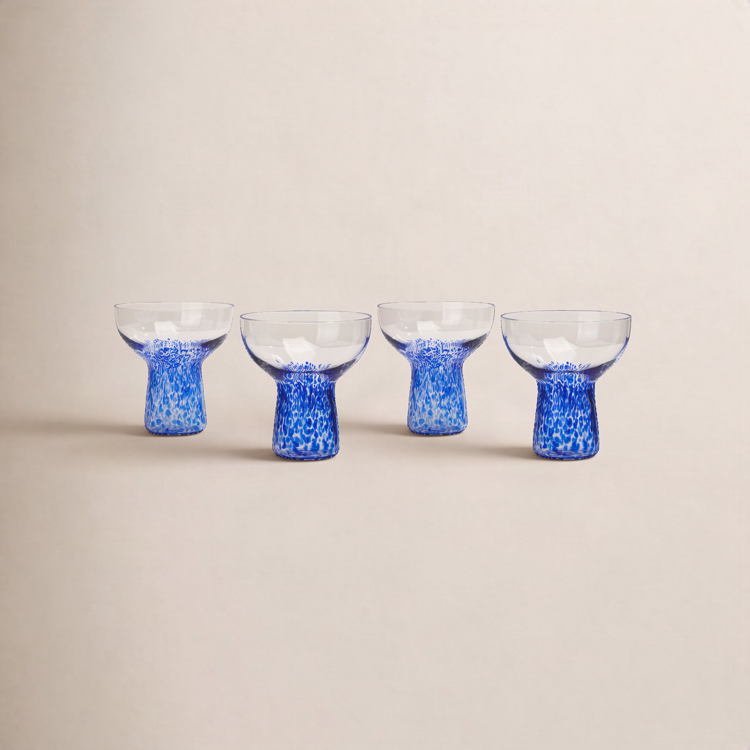 Levi 5.41oz. Wine Glass Set, Blue
