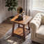 Table de bout avec rangement en bois massif (ensemble de 2)-1208333938