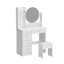 Meuble-lavabo 53,1 po avec tabouret et miroir Litzy-1544107334