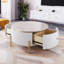 Table basse moderne moderne avec 2 grands tiroirs de rangement (31,5 po)
