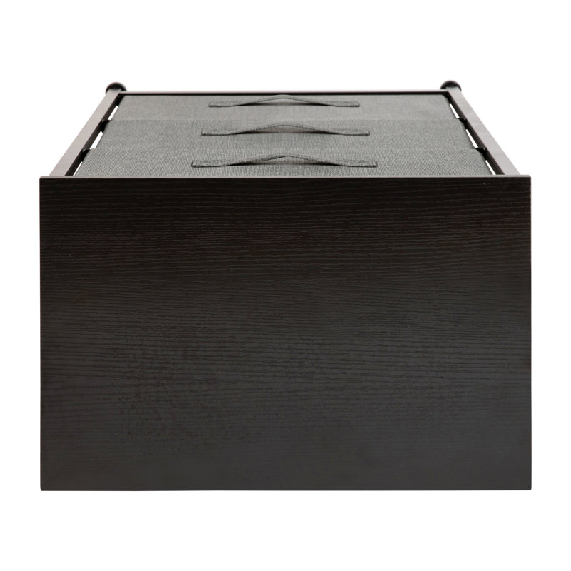 Black Cast Iron Frame 3-Drawer Vertical Storage Dresser