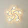 Dimmable 5-Light LED Modern Ceiling Light Fixture with Remote Control