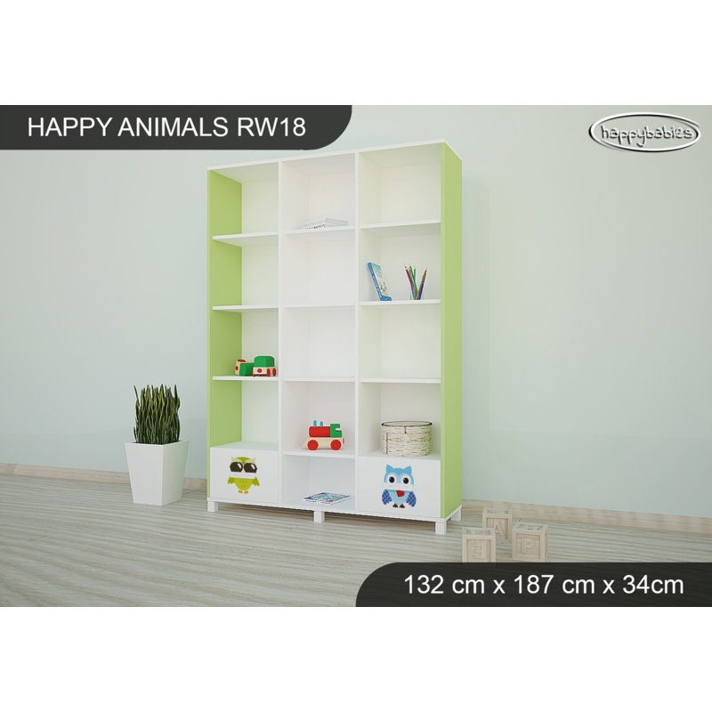 187cm H X 132cm W Kids Bookcase, Green