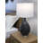 Stunning Glass Grey/Silver Timeless Table Lamp with Linen Shade (Set of 2)