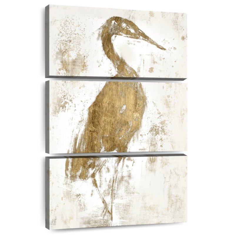 Brampt Gilded Heron I, 38'' H x 24'' W