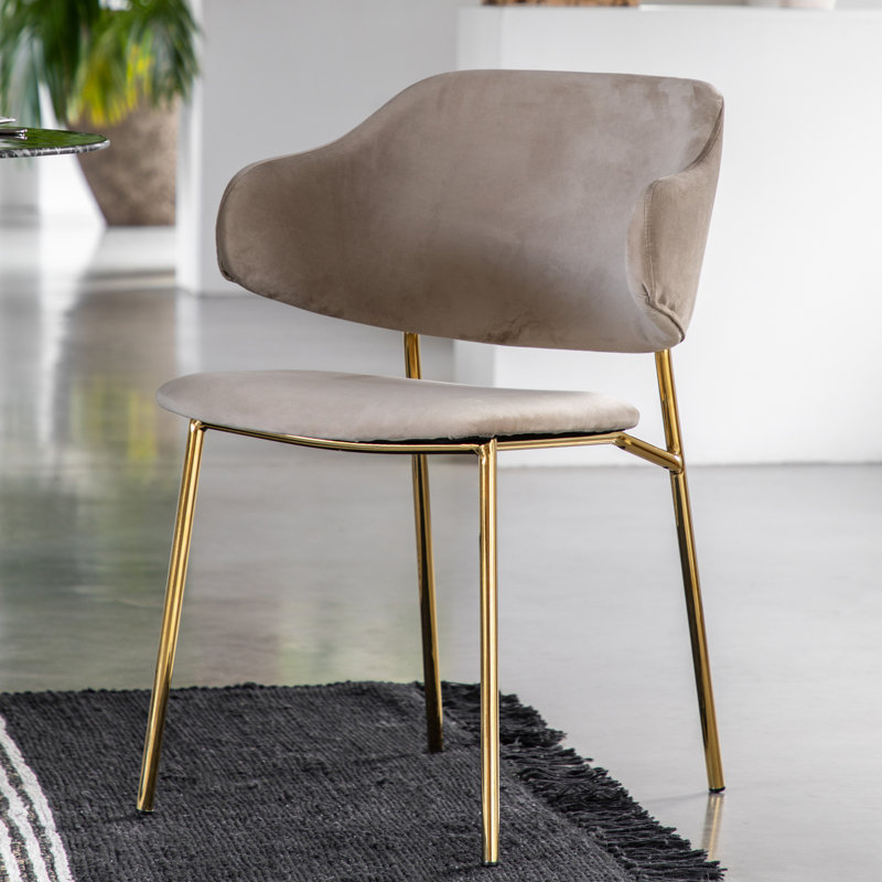 Anagha Upholstered Back Side Chair in Brown