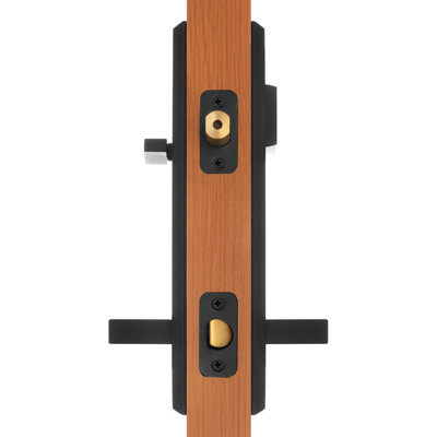Times Square Entry Lever Set with Single Cylinder Deadbolt