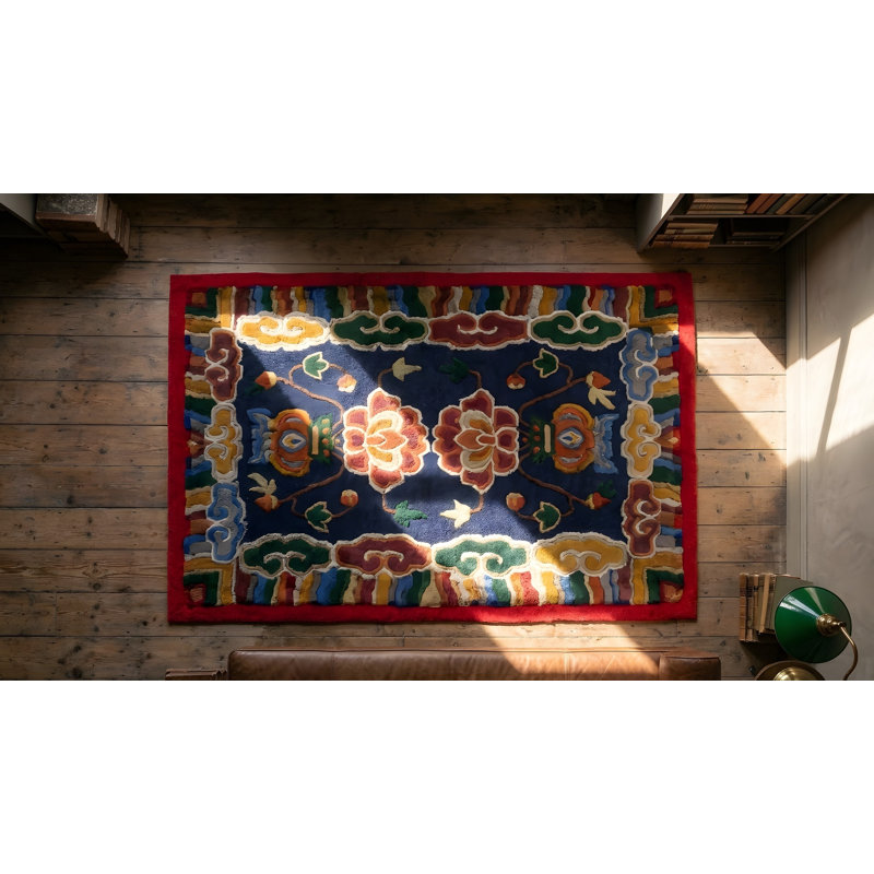 Ensemble de tapis de cheval de selle chinois Blue Rare