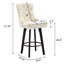 Tabourets de bar rotatifs modernes Tabourets de bar en velours Tabourets de bar touffetés à boutons Rivet, avec anneau de traction en métal Repose-pieds robuste Grand bar pour la maison, 1 pièce-1269644538
