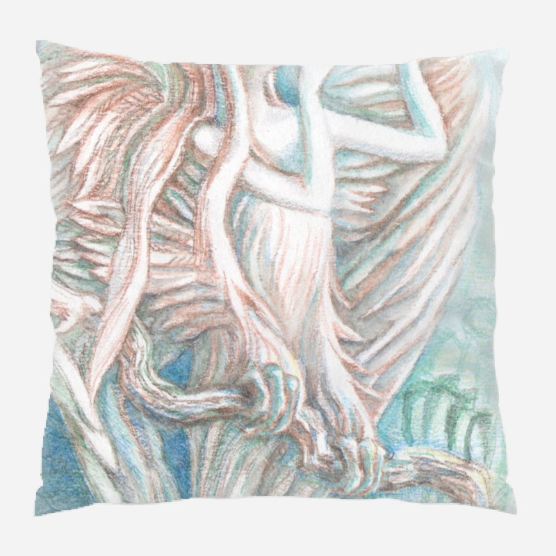 Dule Graphics Throw Pillow, Indoor, Microsuede