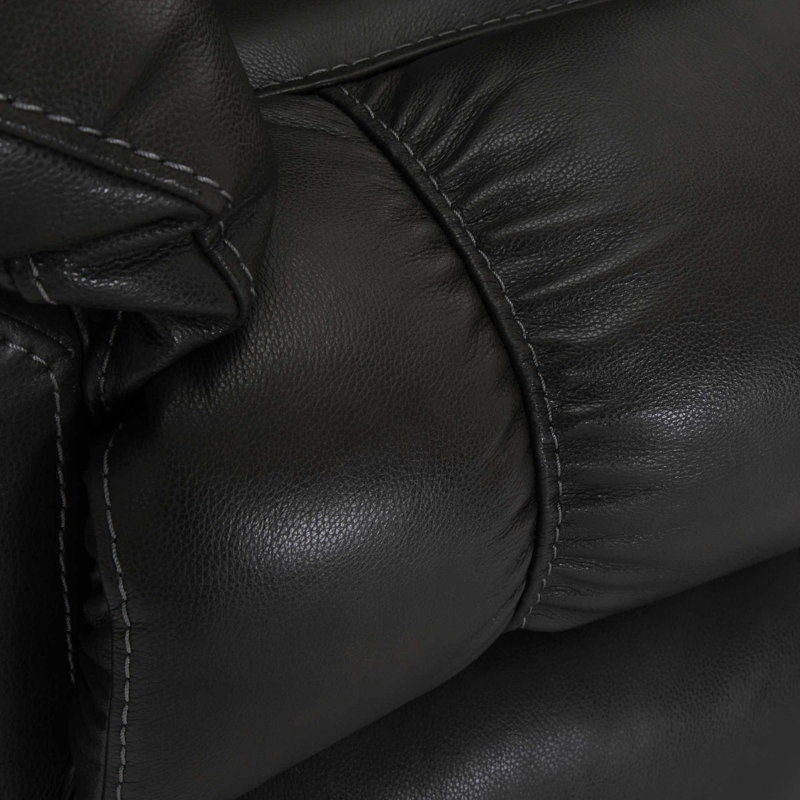 Leather Recliner, Gray