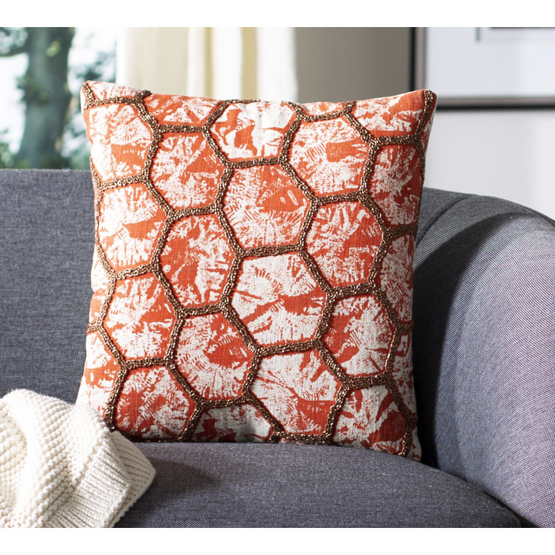 Falla Sequined Cotton Throw Pillow