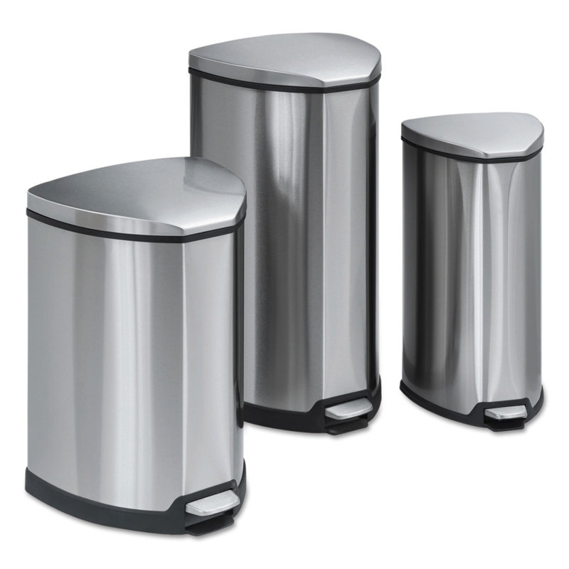 Receptacle 4 Gallon Step On Trash Can, 4 Gallon