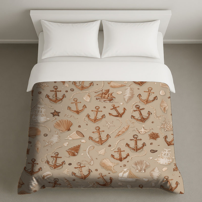 Housses de couette Anchor Seashell, Lit simple