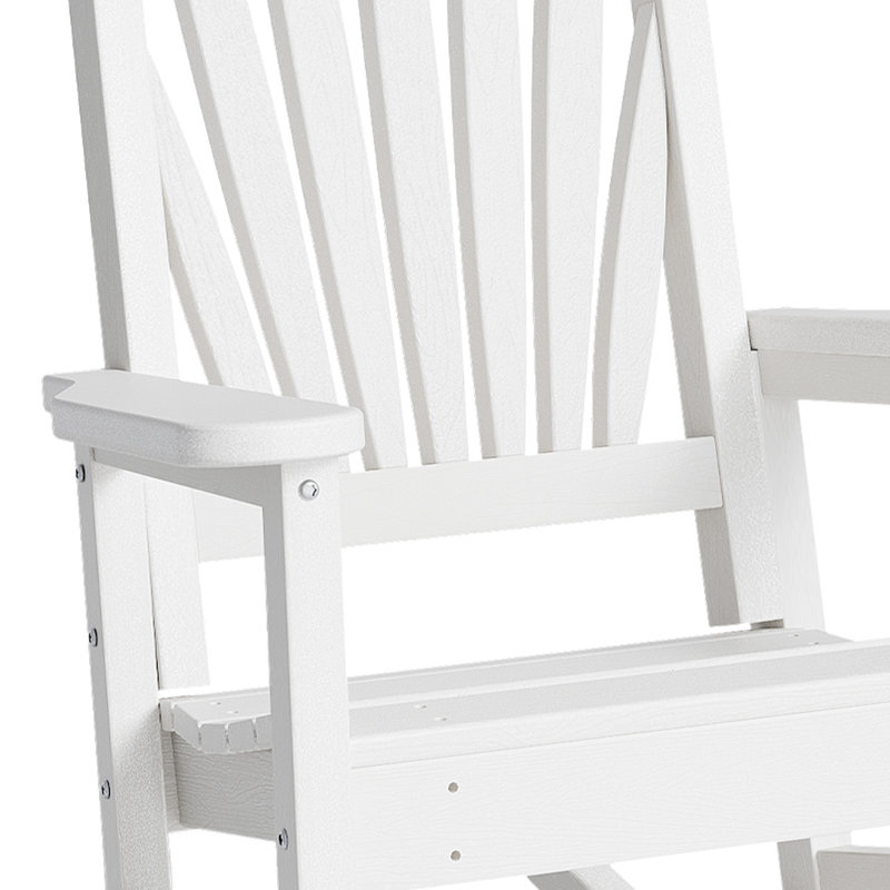 Chaise berçante d'extérieur en plastique Alizay, Blanc