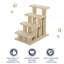 Escalier pour chat avec tapis à griffes à 4 niveaux 25 po PawHut, beige