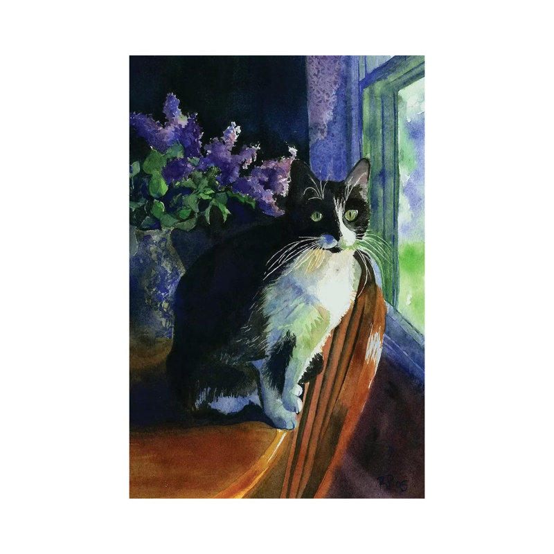 Tuxedo Garden by Rachel Parker - Painting on Canvas, Wrapped Canvas, 45.72cm H x 30.48cm W x 1.91cm D