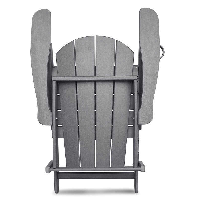 Folding Outdoor Adirondack Chair Set Of 2 And Table Set,Hdpe All-Weather Folding Fire Pit Chair,  Ergonomic Design Patio Lawn Chair For Outside Deck Garden Backyardf Balcony