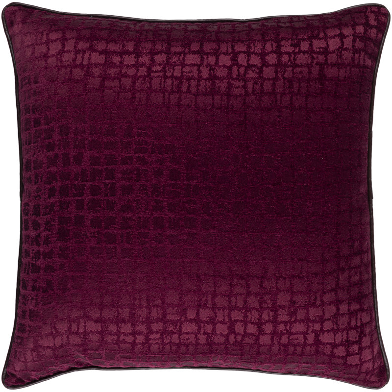 Tambi Throw Pillow, Polyester/Polyfill, 18" x 18", Burgundy