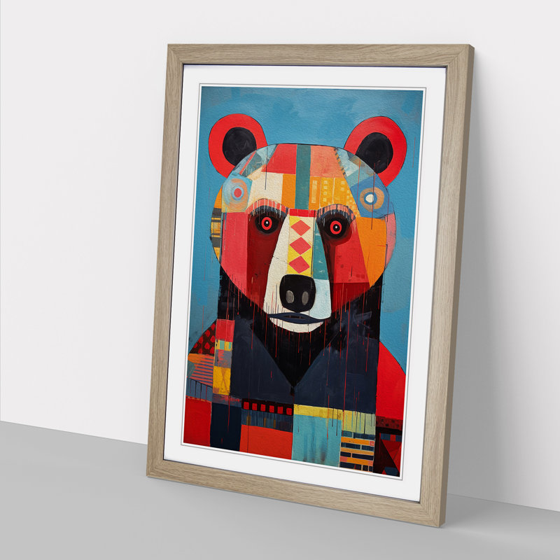 Single Picture Frame Print on Wood, Oak Framed, 64cm H x 46cm W