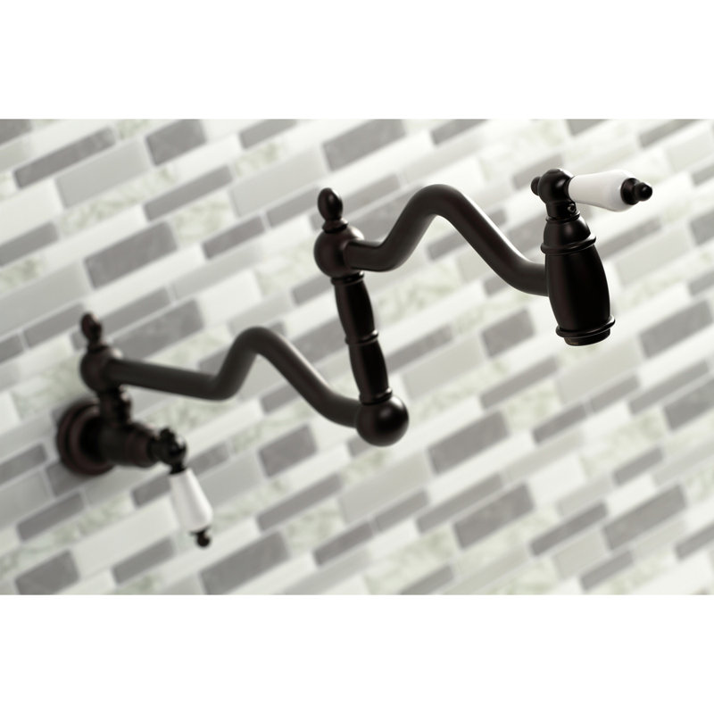 Robinet remplisseur Heritage, Bronze huilé, Levier en porcelaine