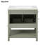 Meuble-lavabo vert de 30 pouces avec lavabo en céramique et rangement polyvalent - idéal pour les petites salles de bain, durable et élégant-116332595