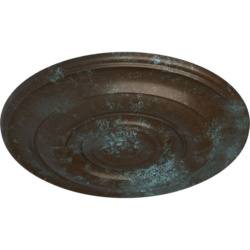 Médaillon de plafond Endurathane Oldham, DO 18 po x P 3 3/8 po x P 7/8 po (convient aux auvents jusqu'à 8 5/8 po), finition bronze peinte à la main