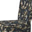 Chaise d'appoint rembourrée damassée noire et grise