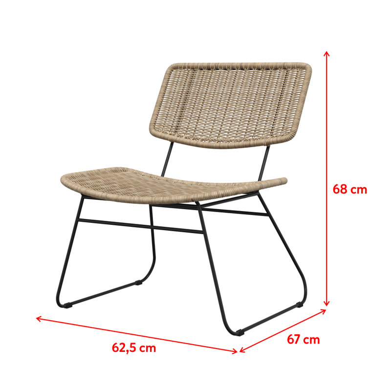 Elrama Patio Dining Side Chair with Cushion
