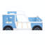 Lit plateforme double classique en forme de voiture avec roulettes-129597468-129597469