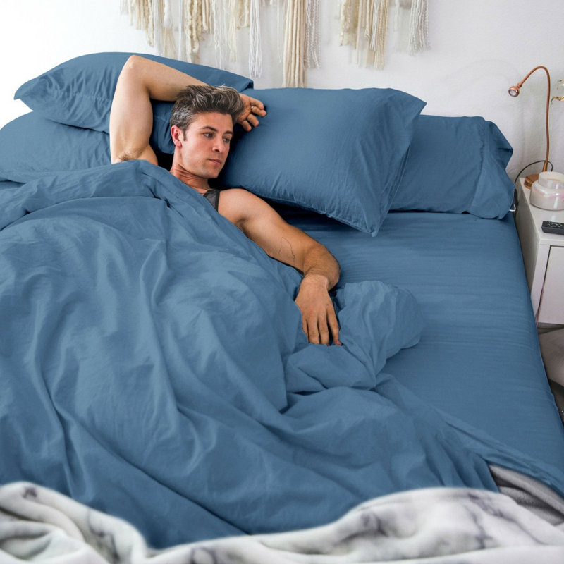 100% Cotton Standard Sheet Set, Full, Cadet Blue