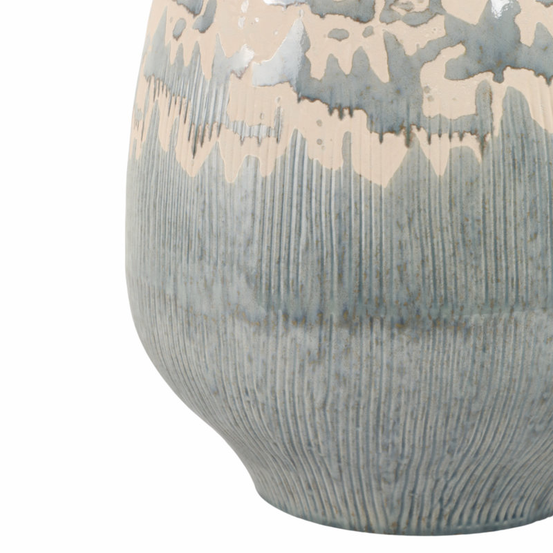 Vase décoratif en céramique fabriqué à la main en faïence