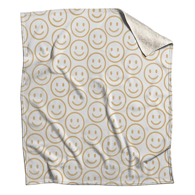 Smiley Face Pattern Blankets, 50in W x 60in H
