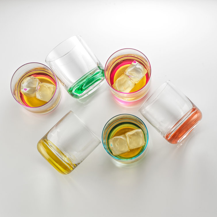 JoyJolt 6 - Piece 10oz. Glass Whiskey Glass Glassware Set & Reviews