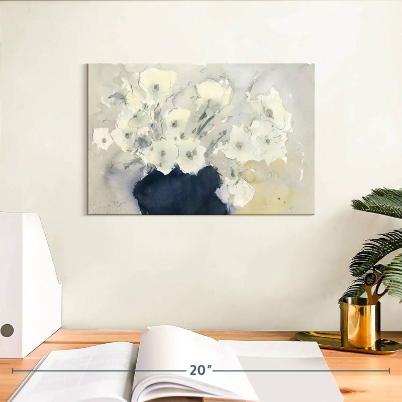 Bouquet Harnek laiteux blanc, H 8 po x l 12 po