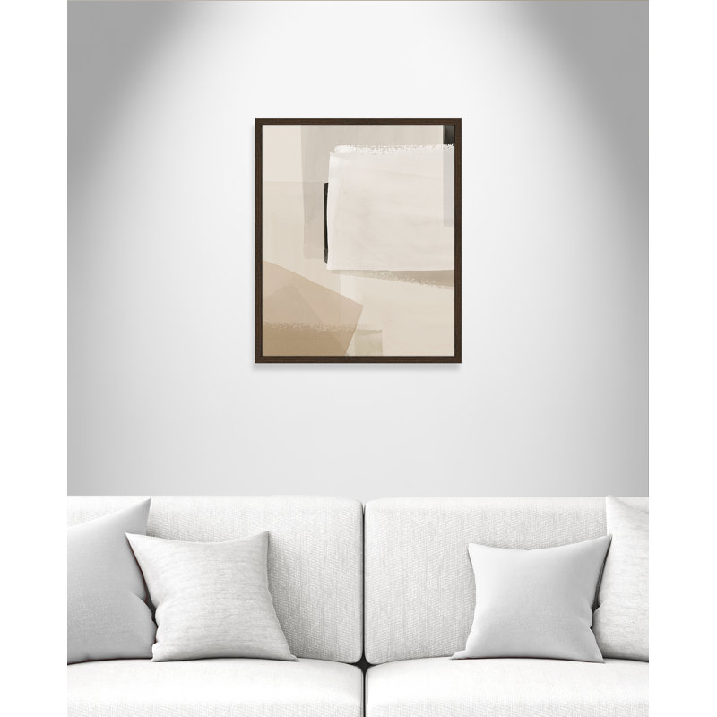 Imprimé calme et géométrique par Hazel J, 21.5'' W x 25.5'' H, Framed Print, Walnut Woodgrain