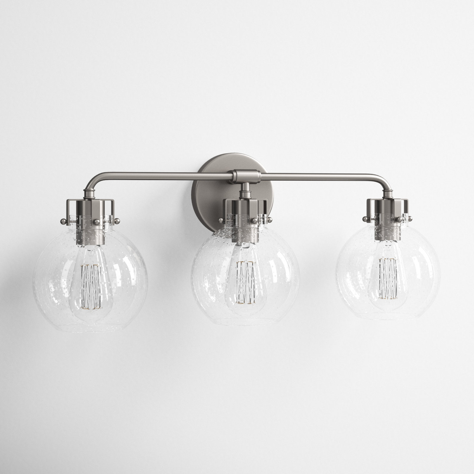 Byrne 3-Light Vanity Light, Satin Nickel