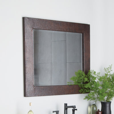 Sedona Rustic Beveled Bathroom Mirror