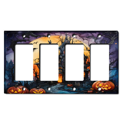 Plaque murale d'Halloween à 4 bandes